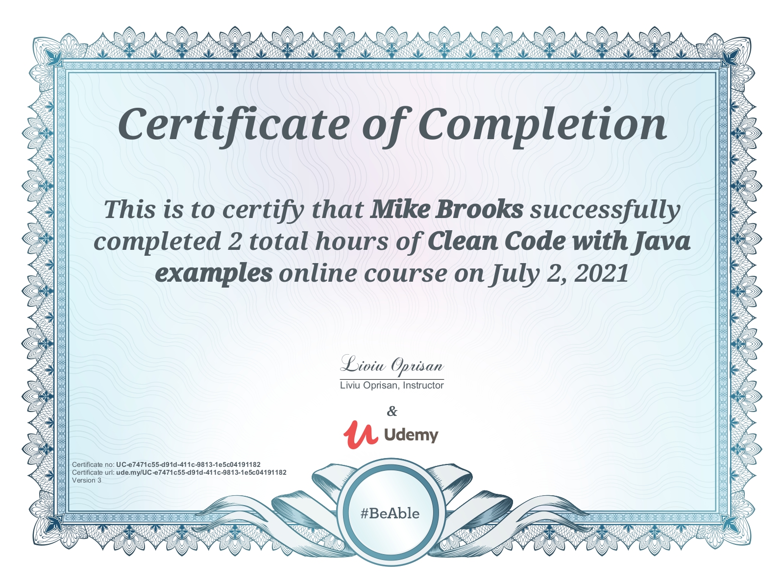 Clean Coding Certificate